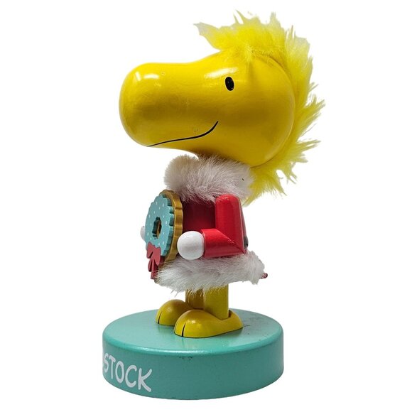 Woodstock Snoopy Christmas 8" Wood Nutcracker - Picture 2 of 4